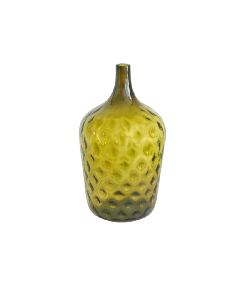 Short Bottle Vase - Green